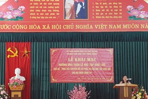 Lễ khai mạc Tuần lễ học tập suốt đời năm 2022 của trường THCS xã Tân Thanh